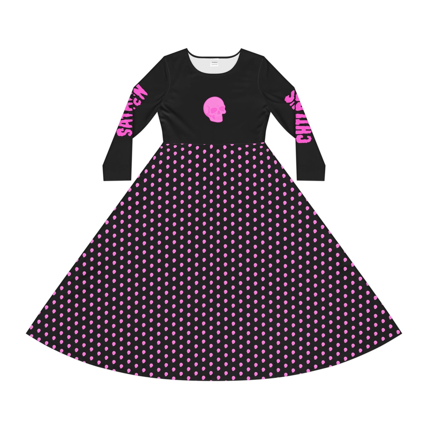 Infernal Elegance: Skull Bloom Dress