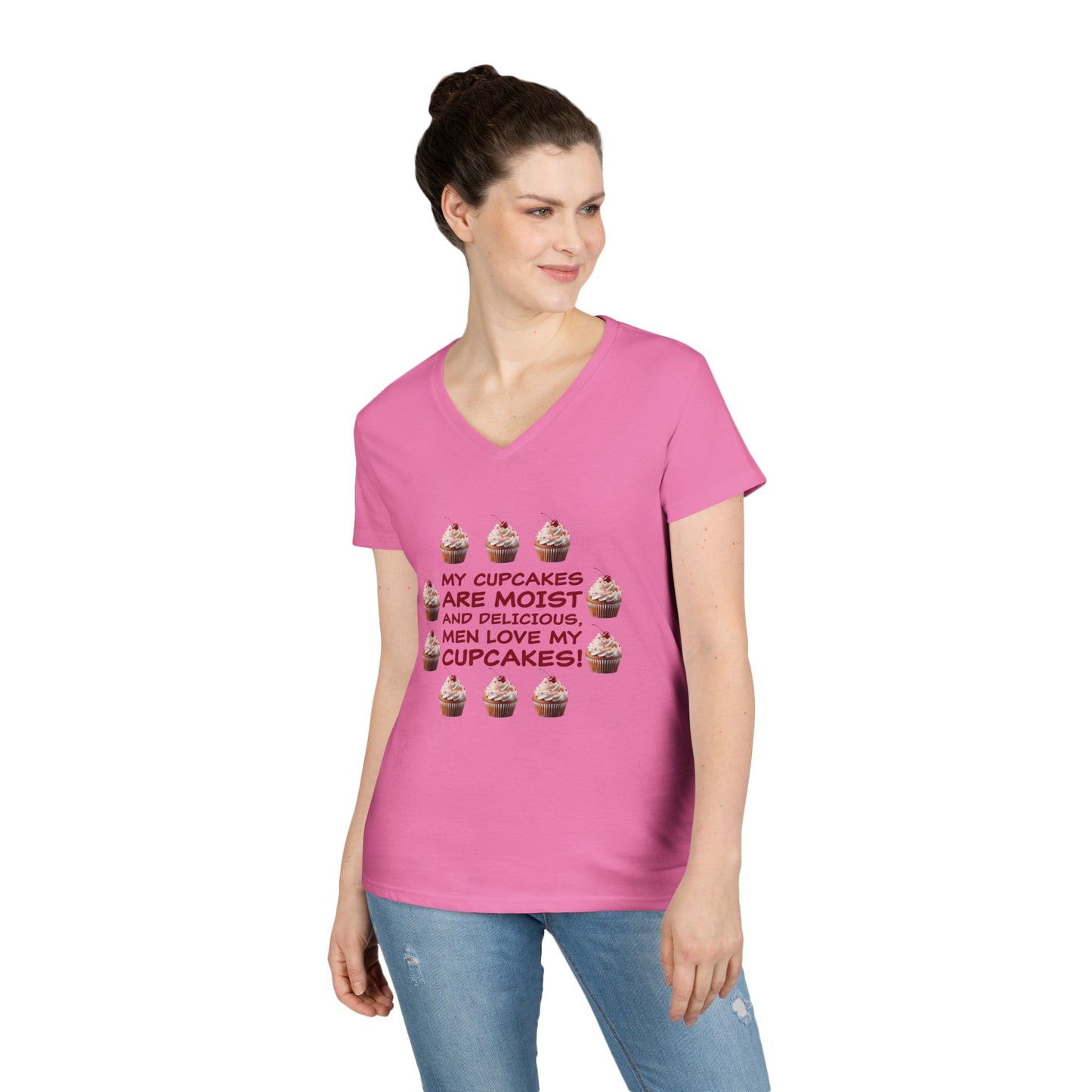 Moist & Delicious Cupcake V-Neck Tee