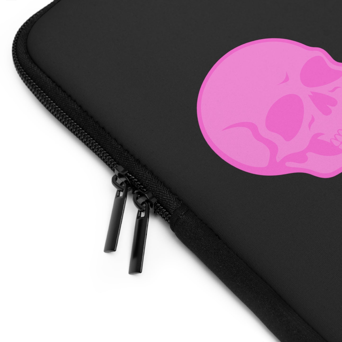 Infernal Elegance: Pink Skull Laptop Sleeve