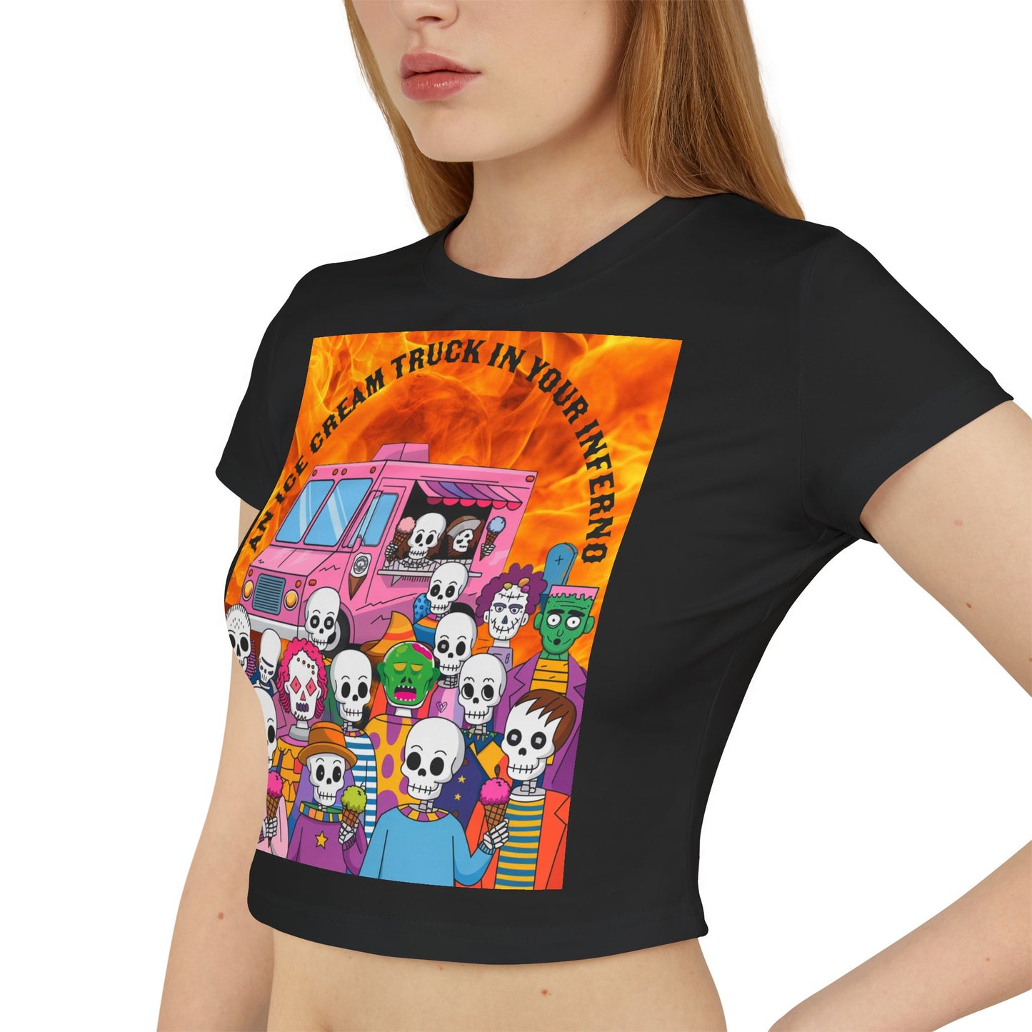 An Ice Cream Truck in Your Inferno Crop Top