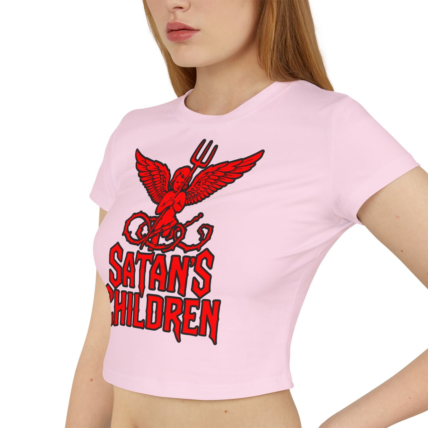 SATAN'S CHILDREN ORIGINAL LOGO BABY TEE CROP TOP