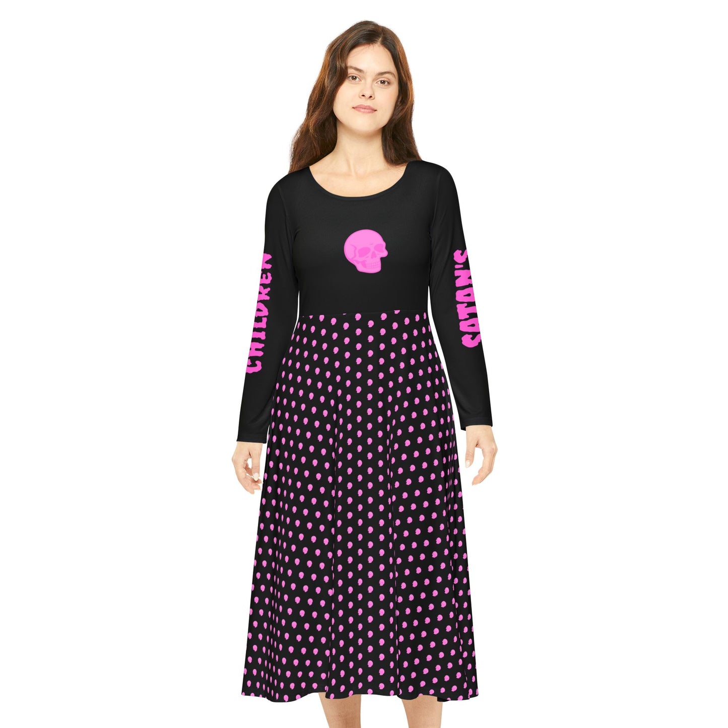 Infernal Elegance: Skull Bloom Dress