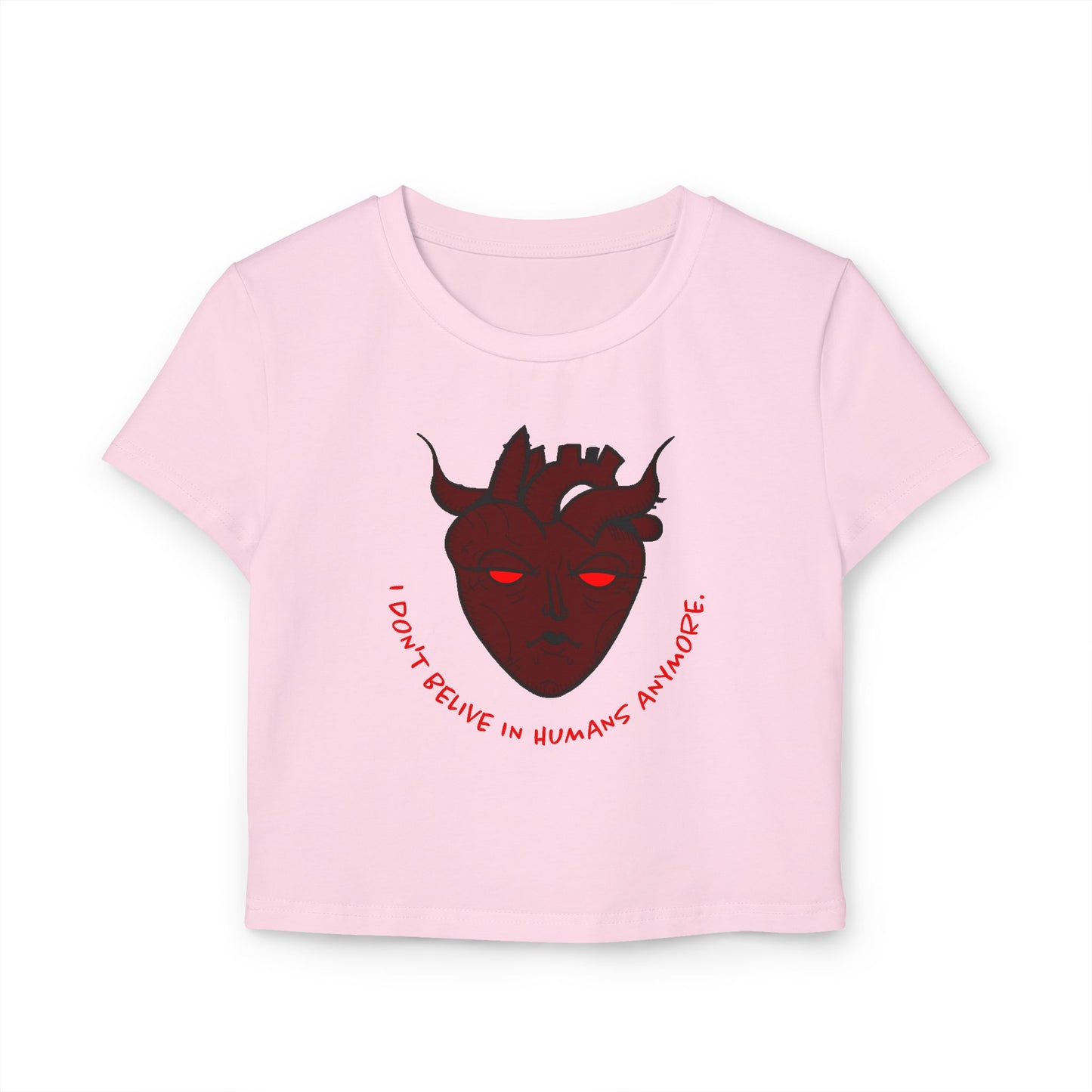 Disillusioned Heart "I Don't Believe in Humans Anymore" Crop Top