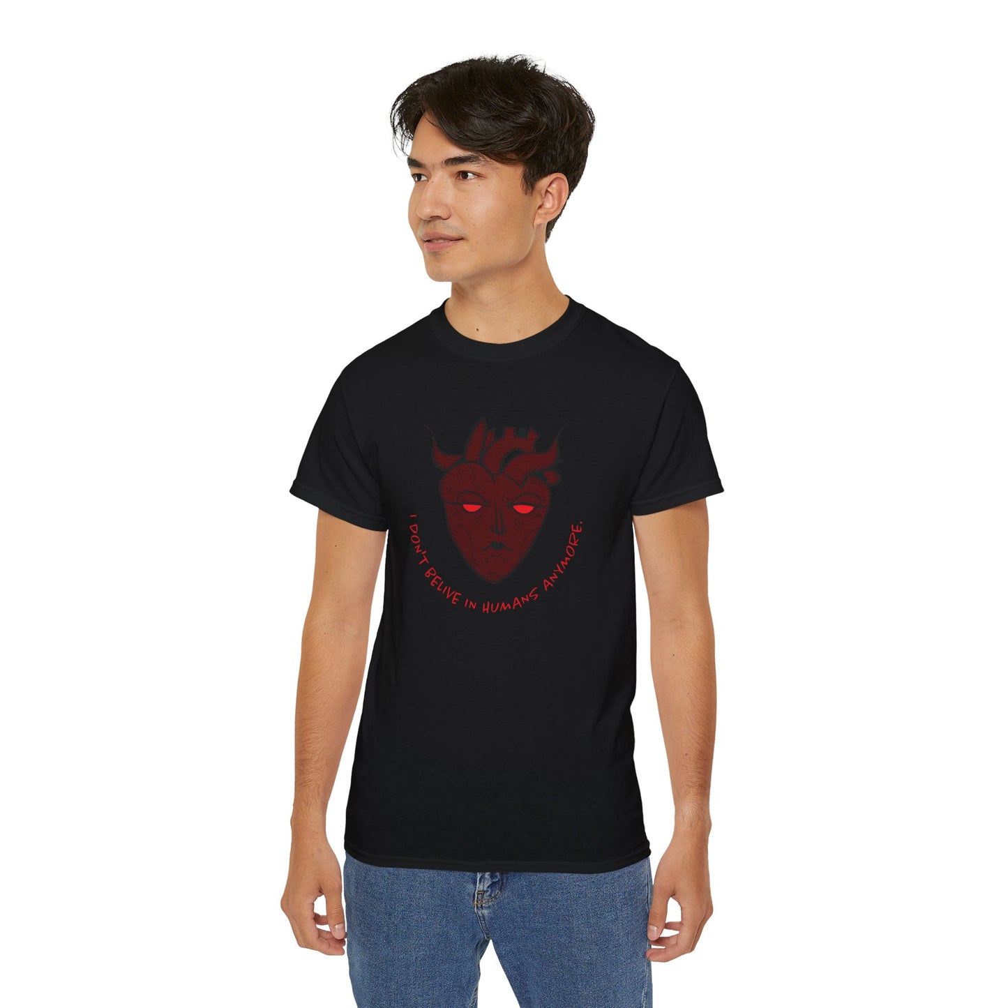 Disillusioned Heart Tee "I Don't Believe in Humans Anymore"