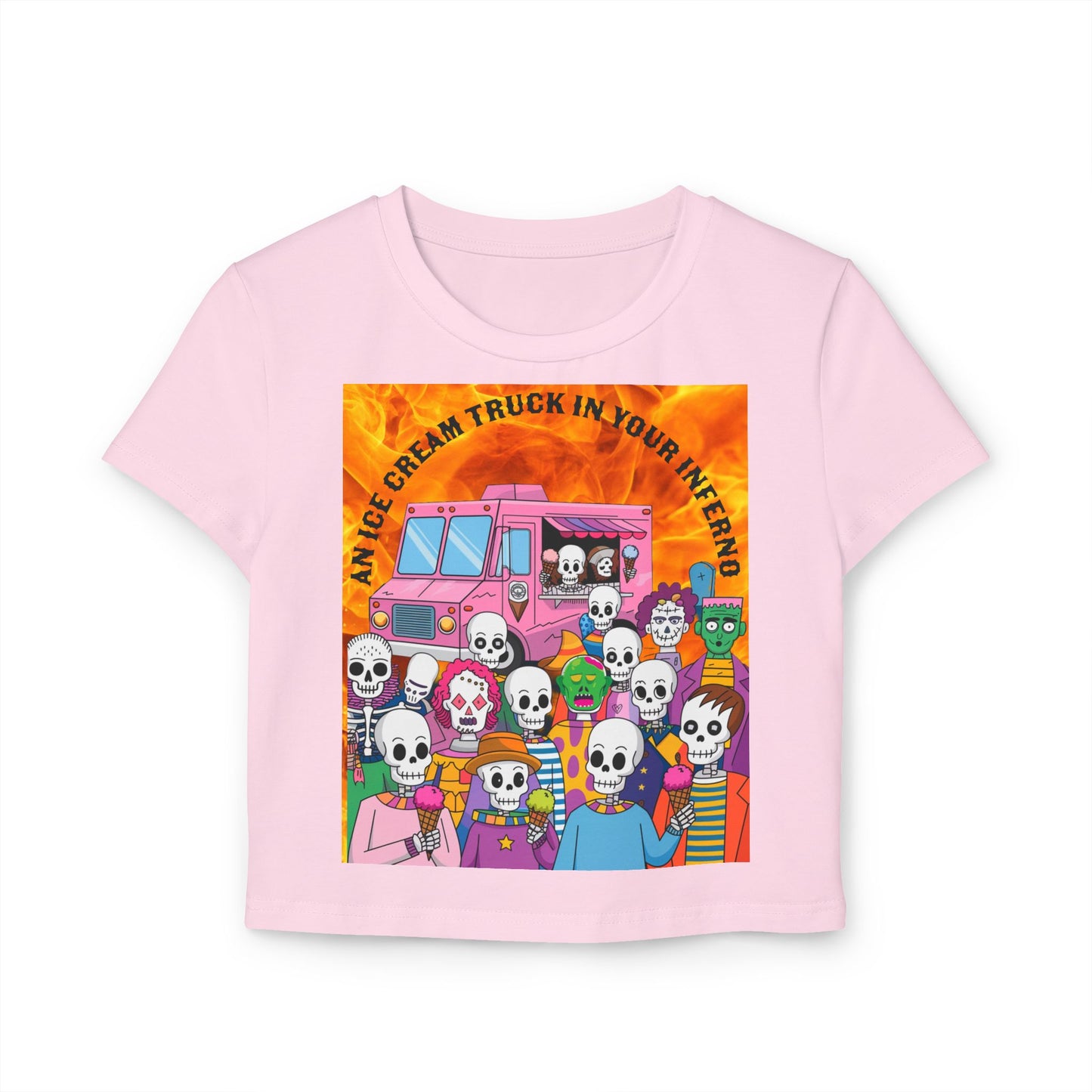 An Ice Cream Truck in Your Inferno Crop Top