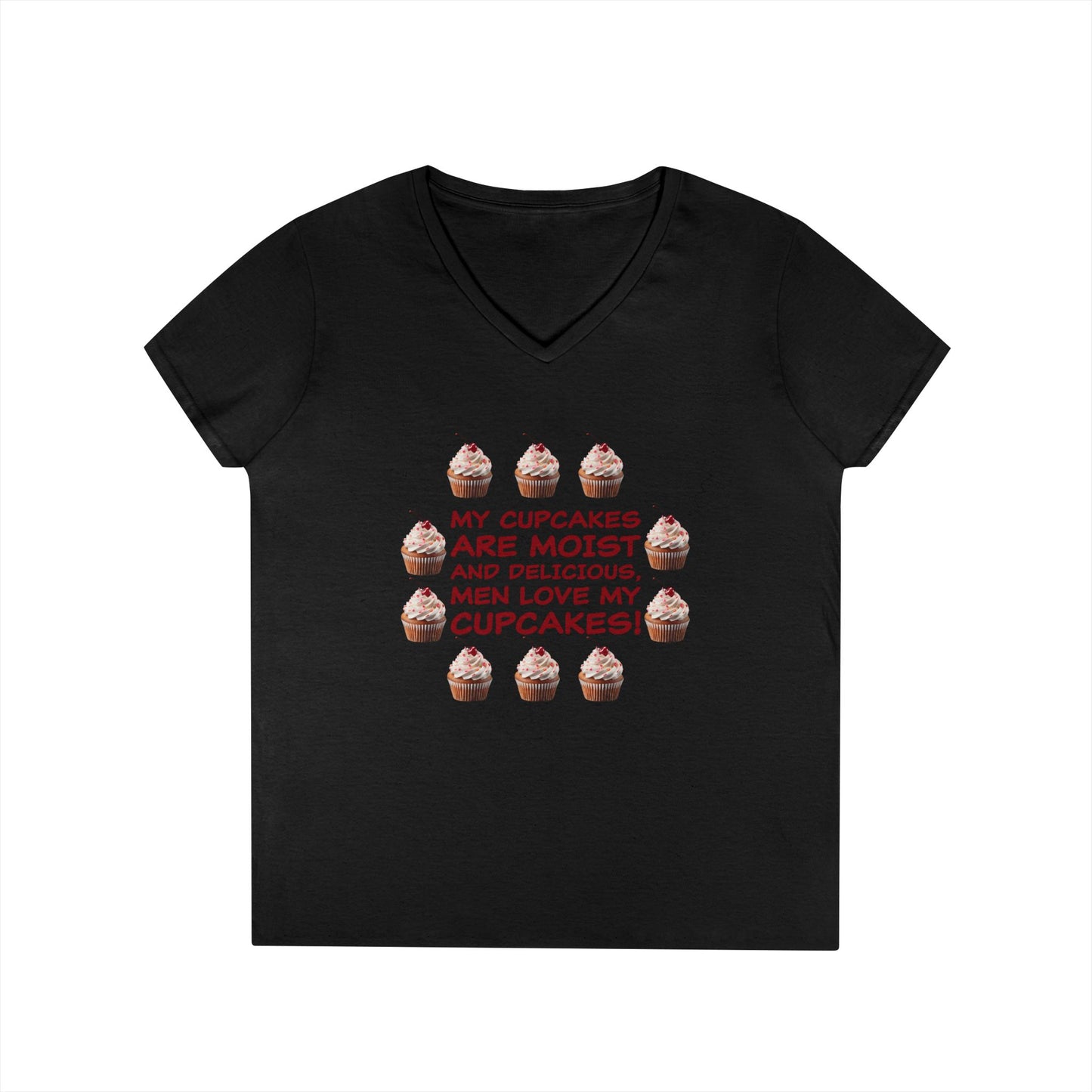 Moist & Delicious Cupcake V-Neck Tee