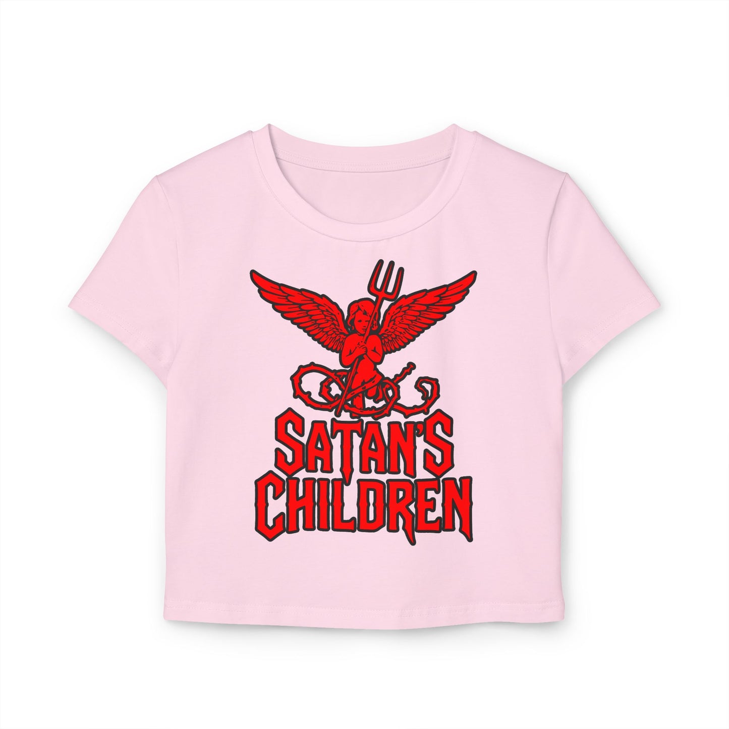 SATAN'S CHILDREN ORIGINAL LOGO BABY TEE CROP TOP