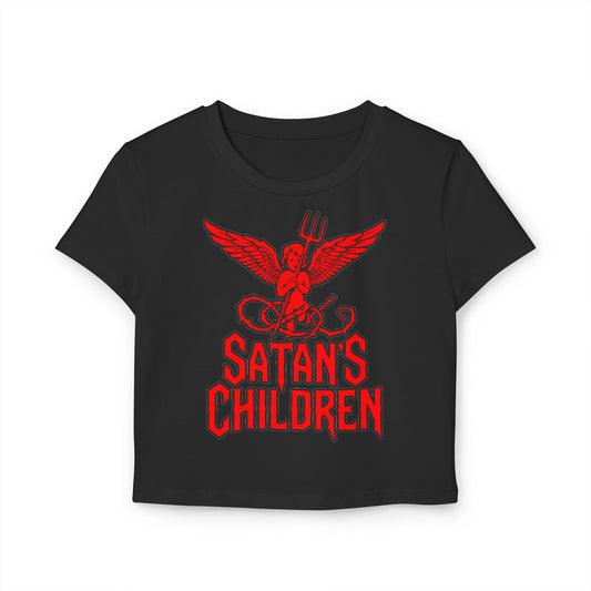 SATAN'S CHILDREN ORIGINAL LOGO BABY TEE CROP TOP