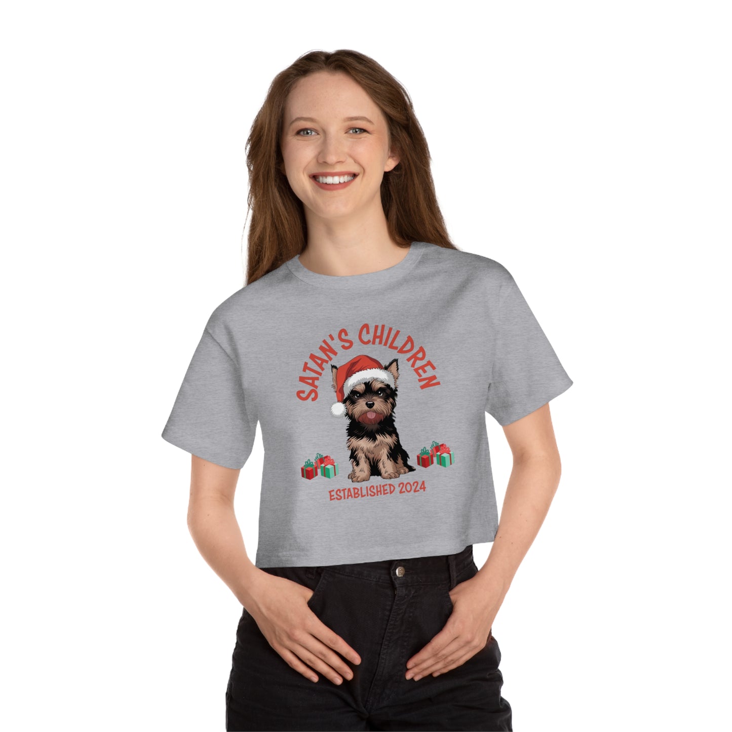 Festive Rebel Yorkie Crop