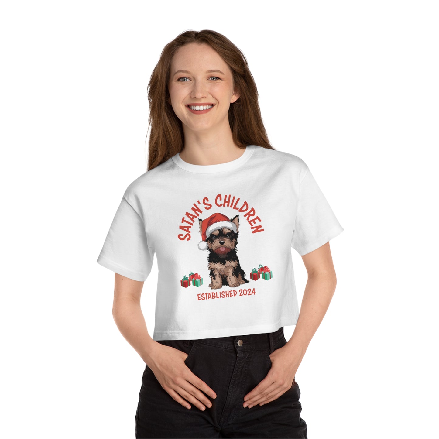 Festive Rebel Yorkie Crop