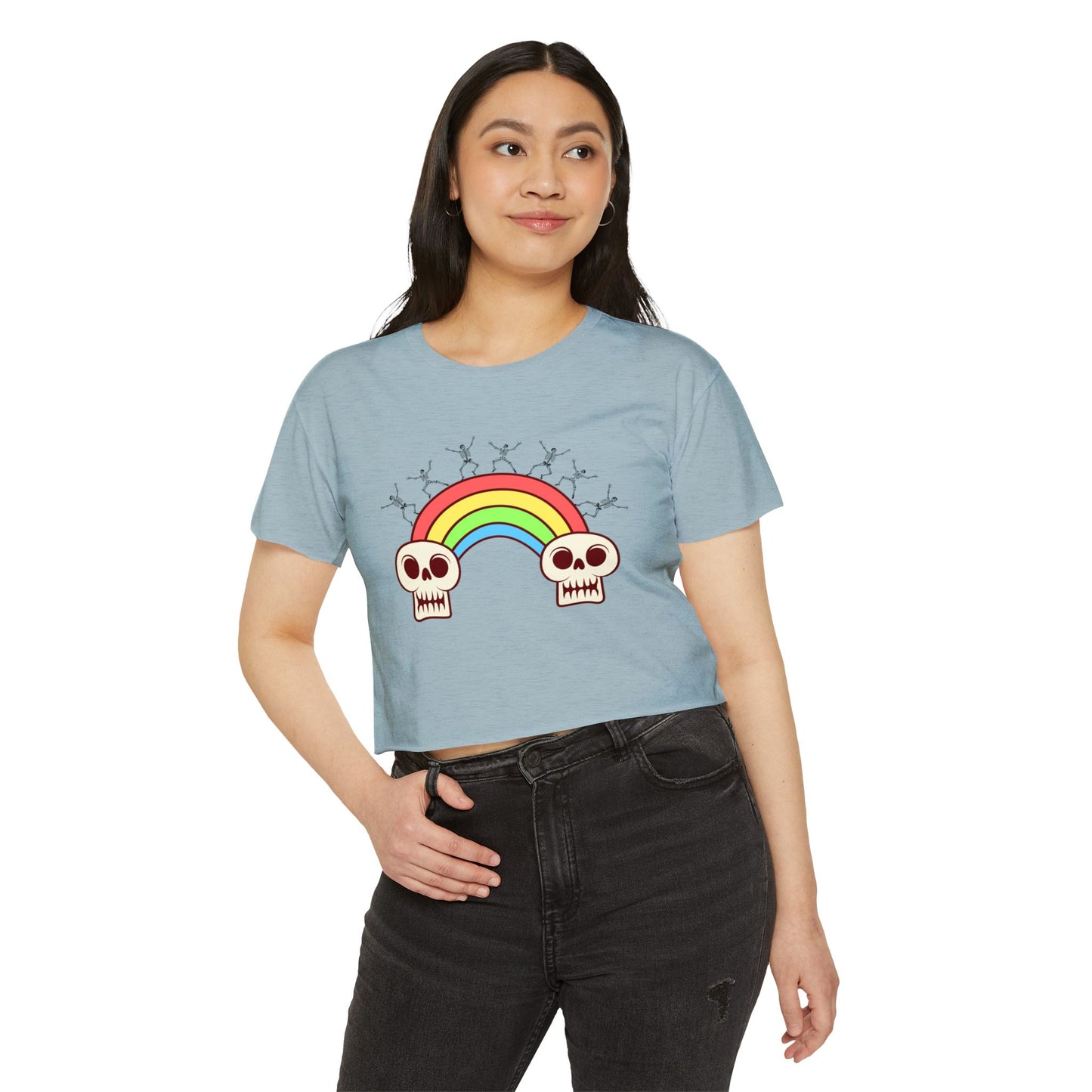 Deathly Rainbow Crop Top