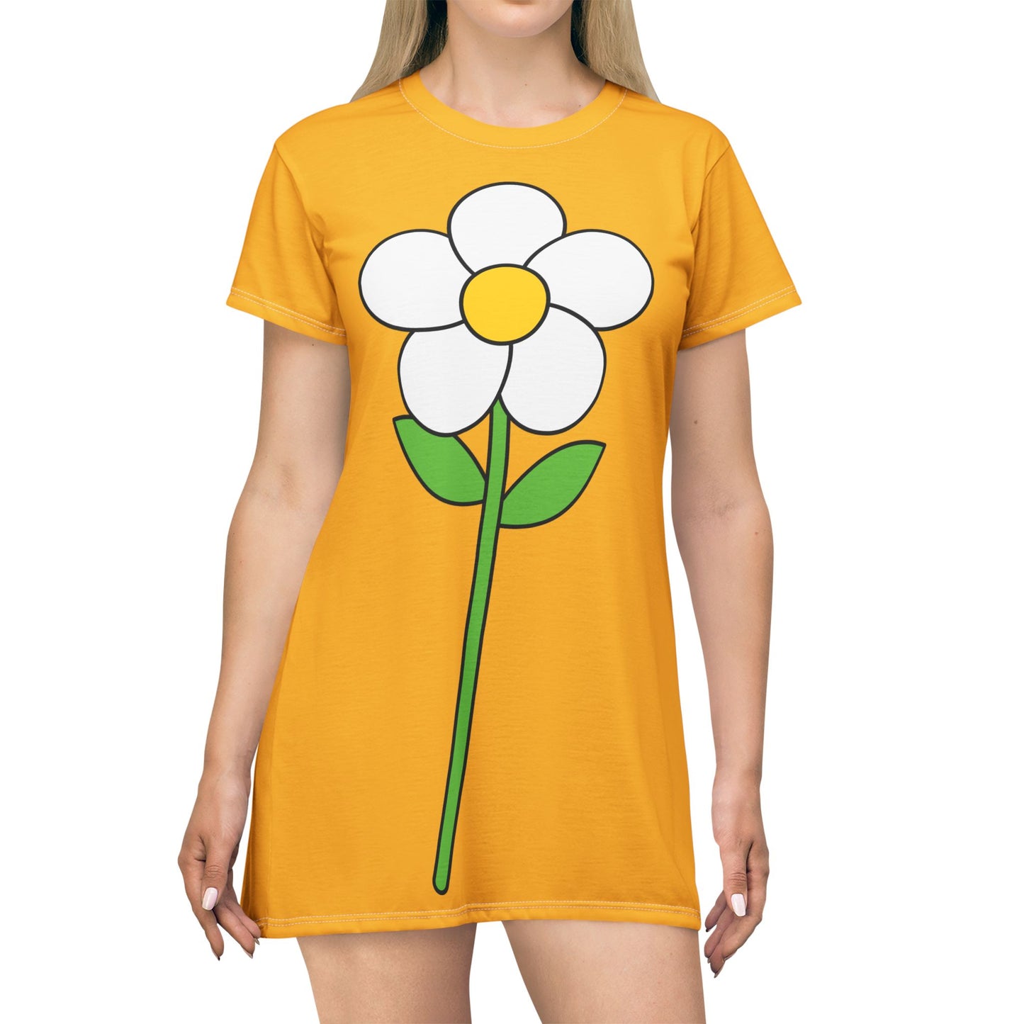 Blossom in Darkness: Daisy Tee Shirt Dress