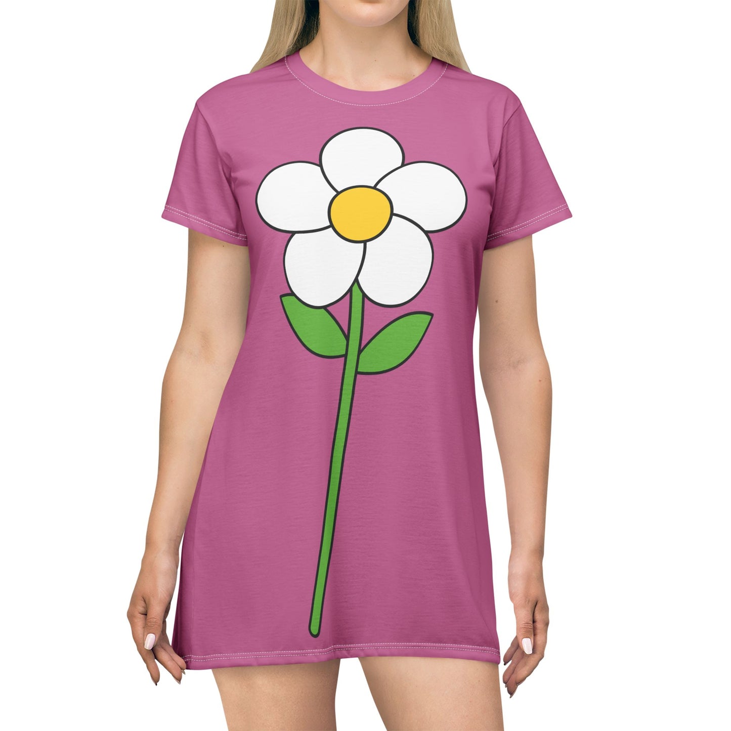 Blossom in Darkness: Daisy Tee Shirt Dress