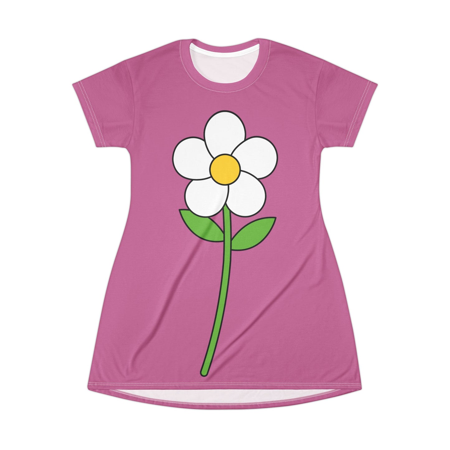 Blossom in Darkness: Daisy Tee Shirt Dress