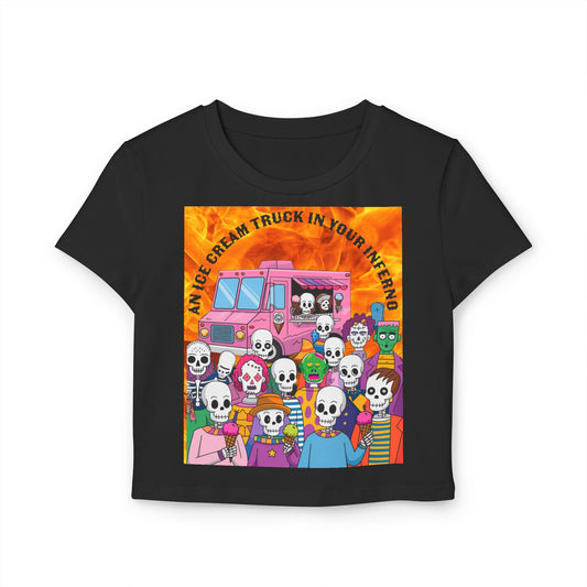 An Ice Cream Truck in Your Inferno Crop Top